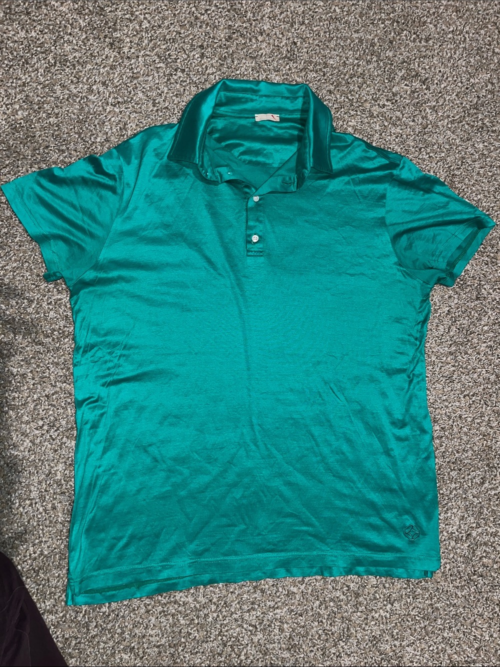 FORBIDDEN CITY Emerald Green Short-Sleeve Polo Shirt